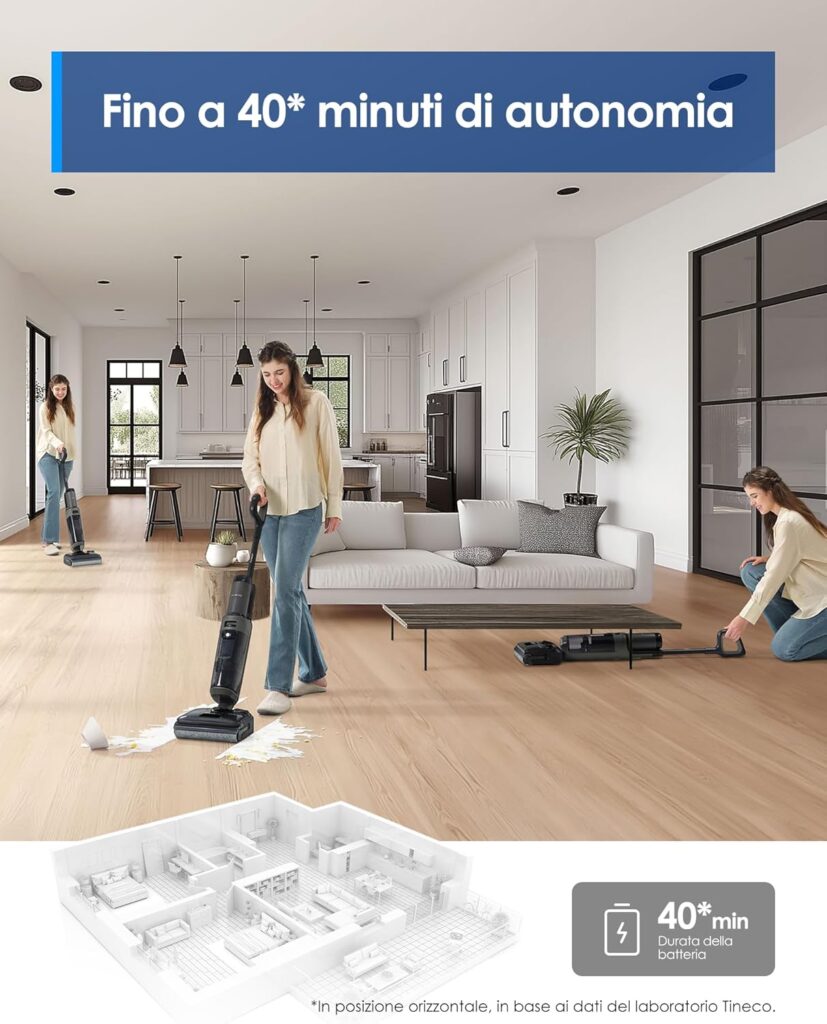 Tineco FLOOR ONE i6 Stretch design 180 gradi