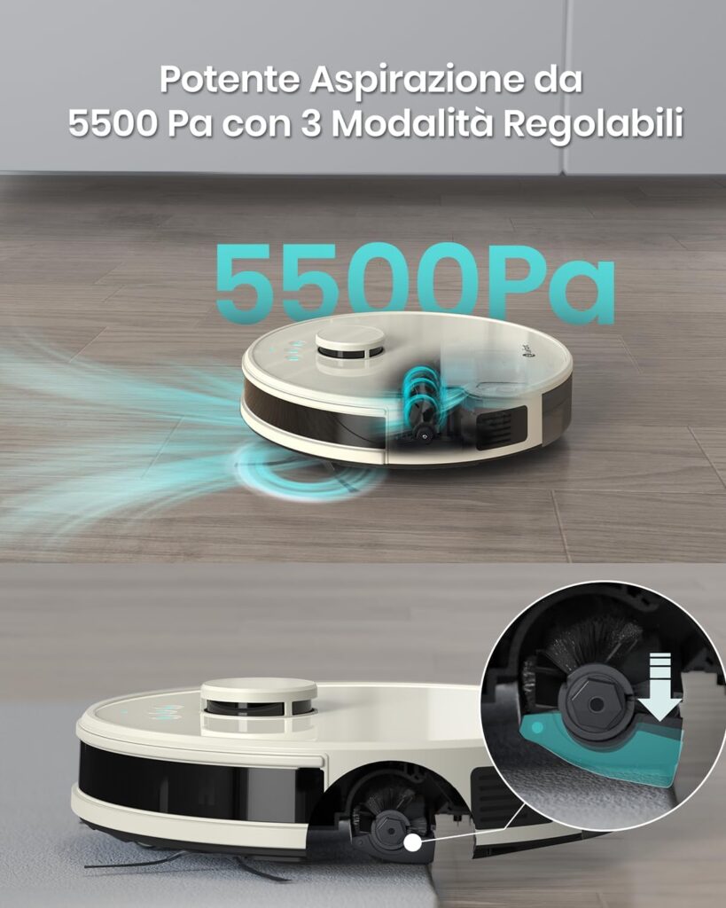 efant M1 robot aspirapolvere smart con mappatura laser per pulizia domestica