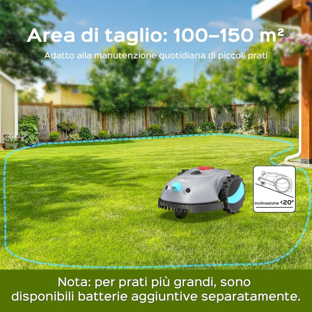 YARDCARE V100 Robot Tagliaerba Smart YARDCARE V100 Robot Tagliaerba Recensione 2026 per piccoli giardini