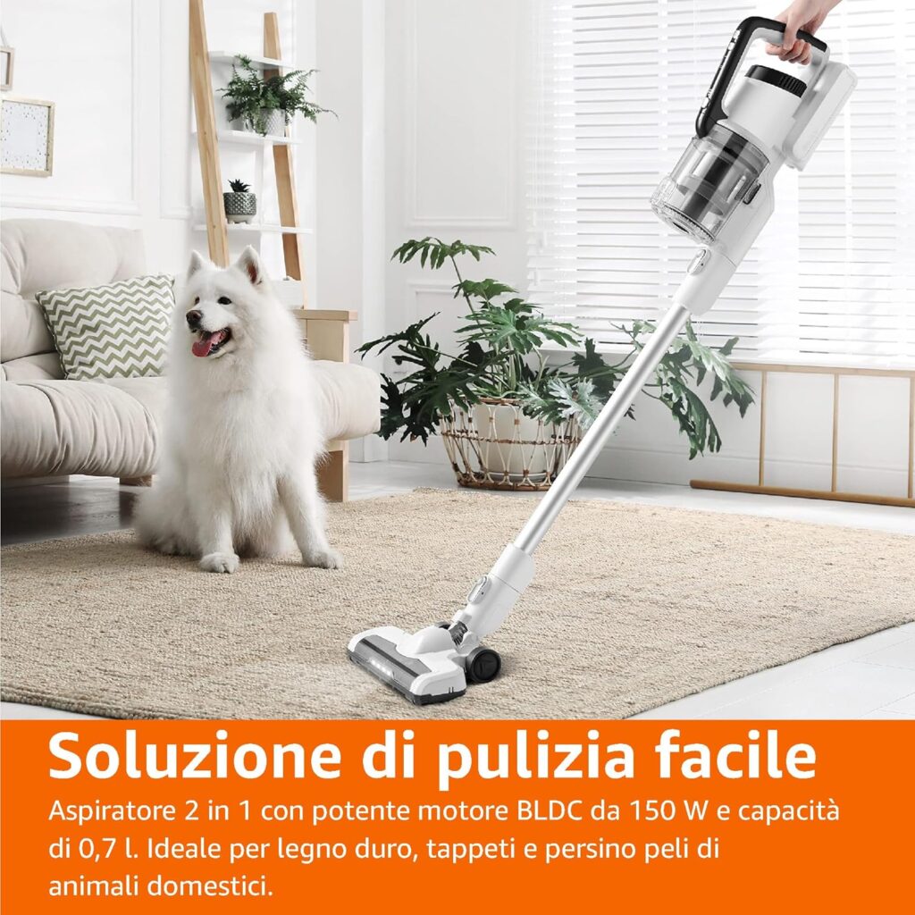 Amazon Basics Aspirapolvere Senza Fili Recensione 2026 Amazon Basics aspirapolvere senza fili con filtro HEPA per pulizia domestica